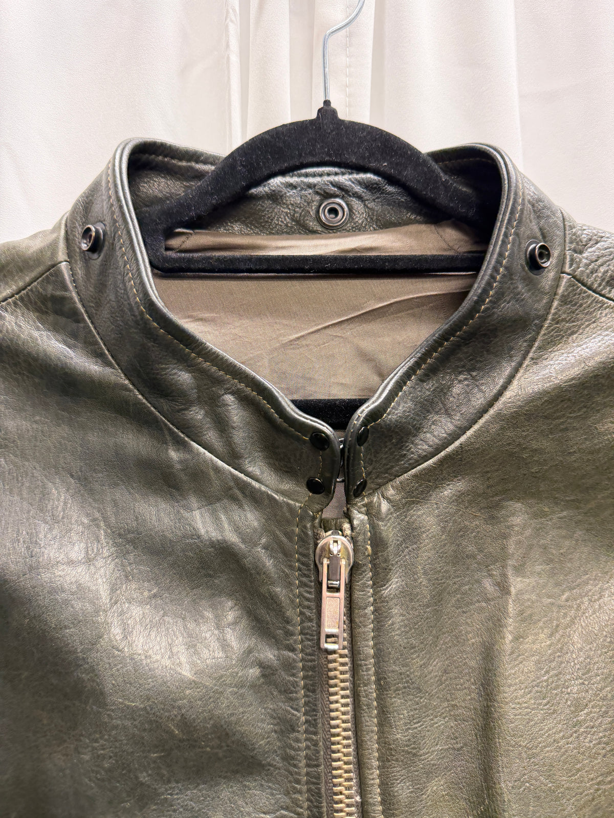 Rick Owens c.2008 Dust Calfskin Intarsia Jacket (L)