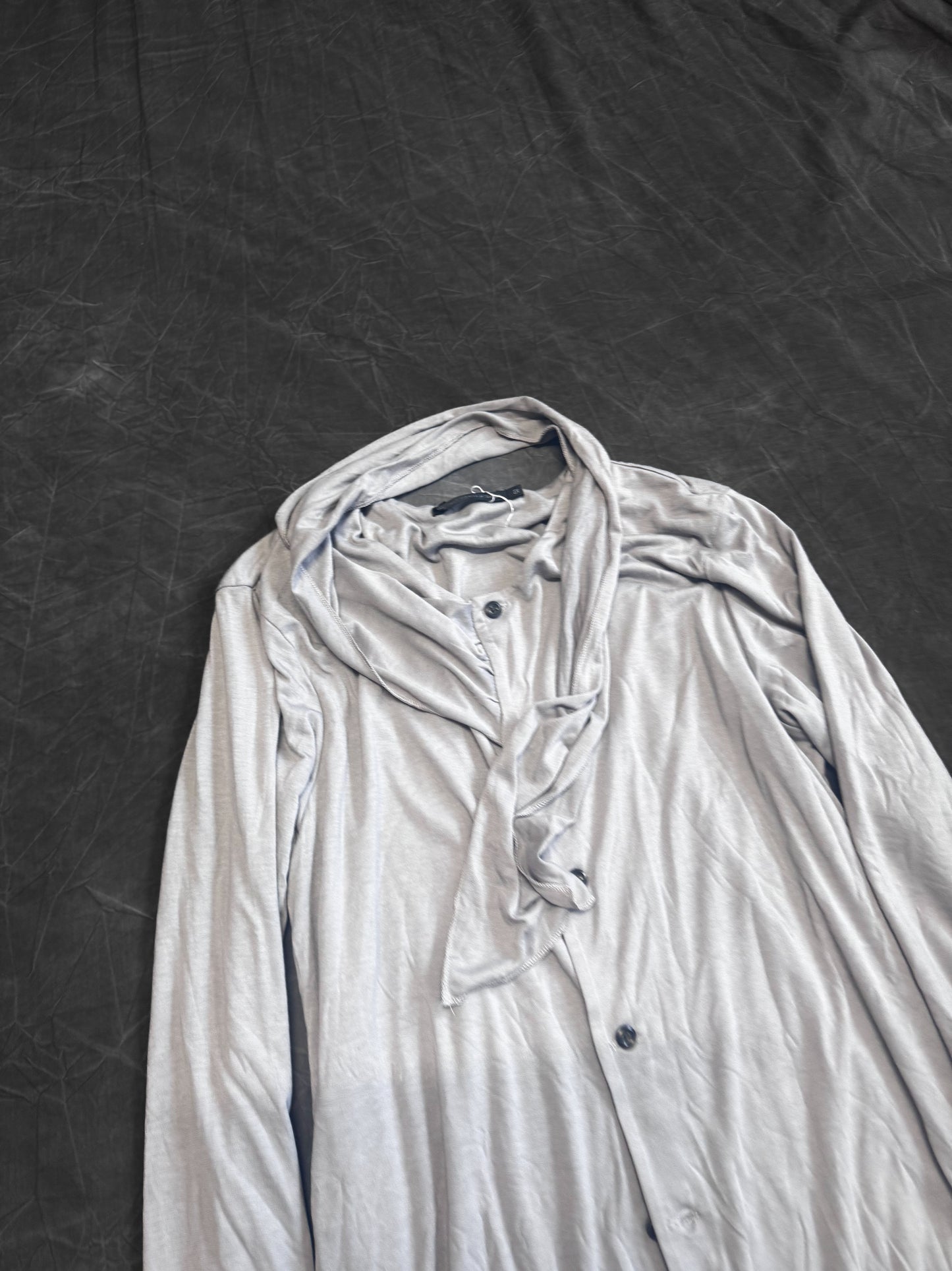 Yukio Mishiba Draped Scarf Button Up