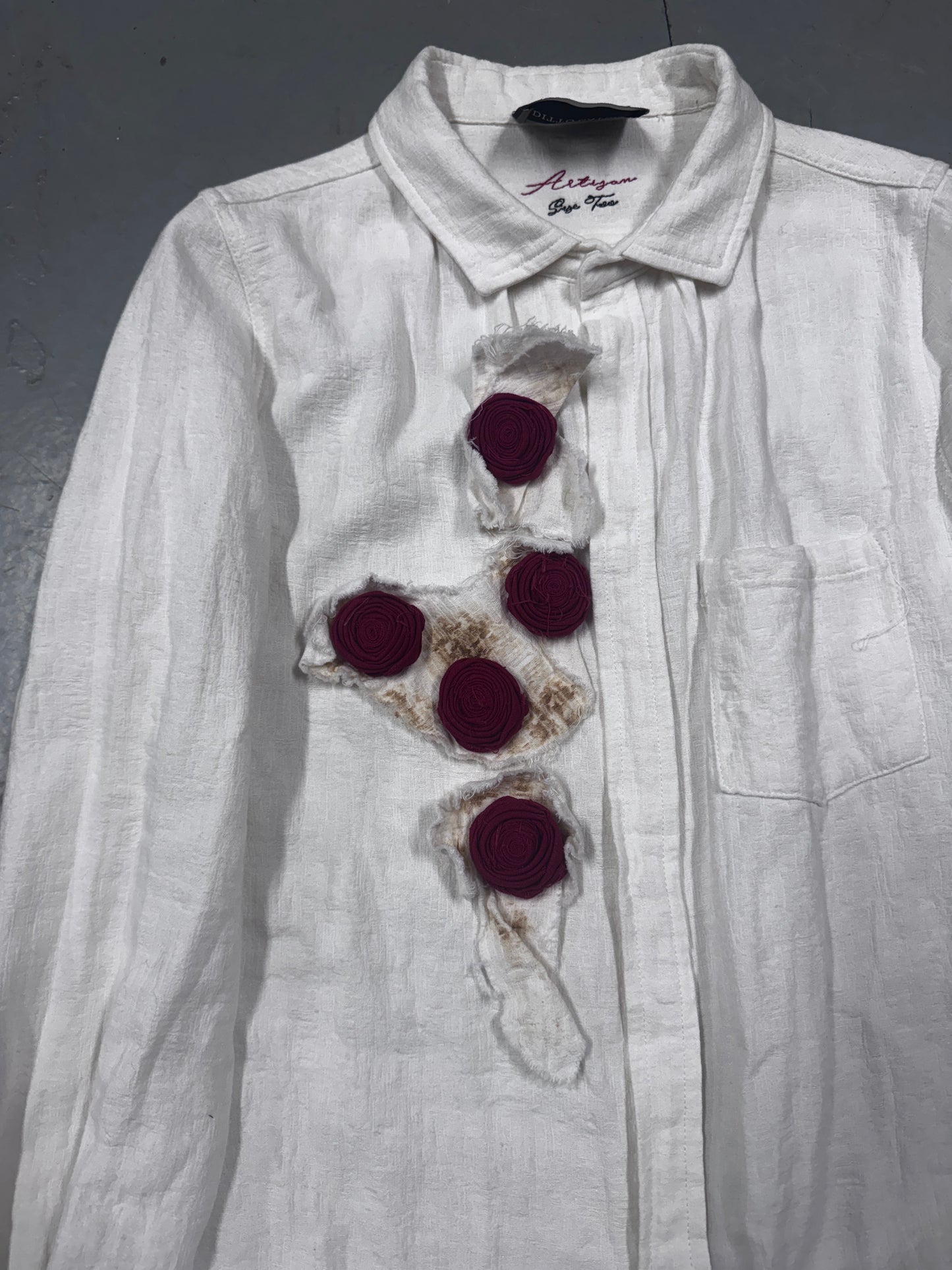 Ditto Catch Raw Linen Patched Shirt