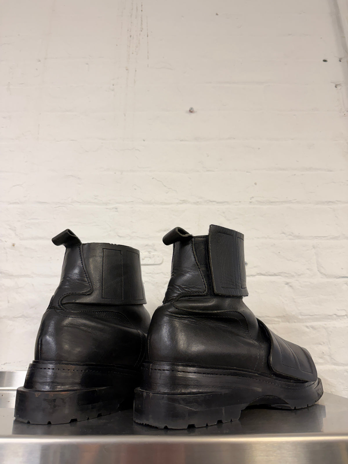 Dirk Bikkembergs AW96 Velcro Strap Moto Boots (42)