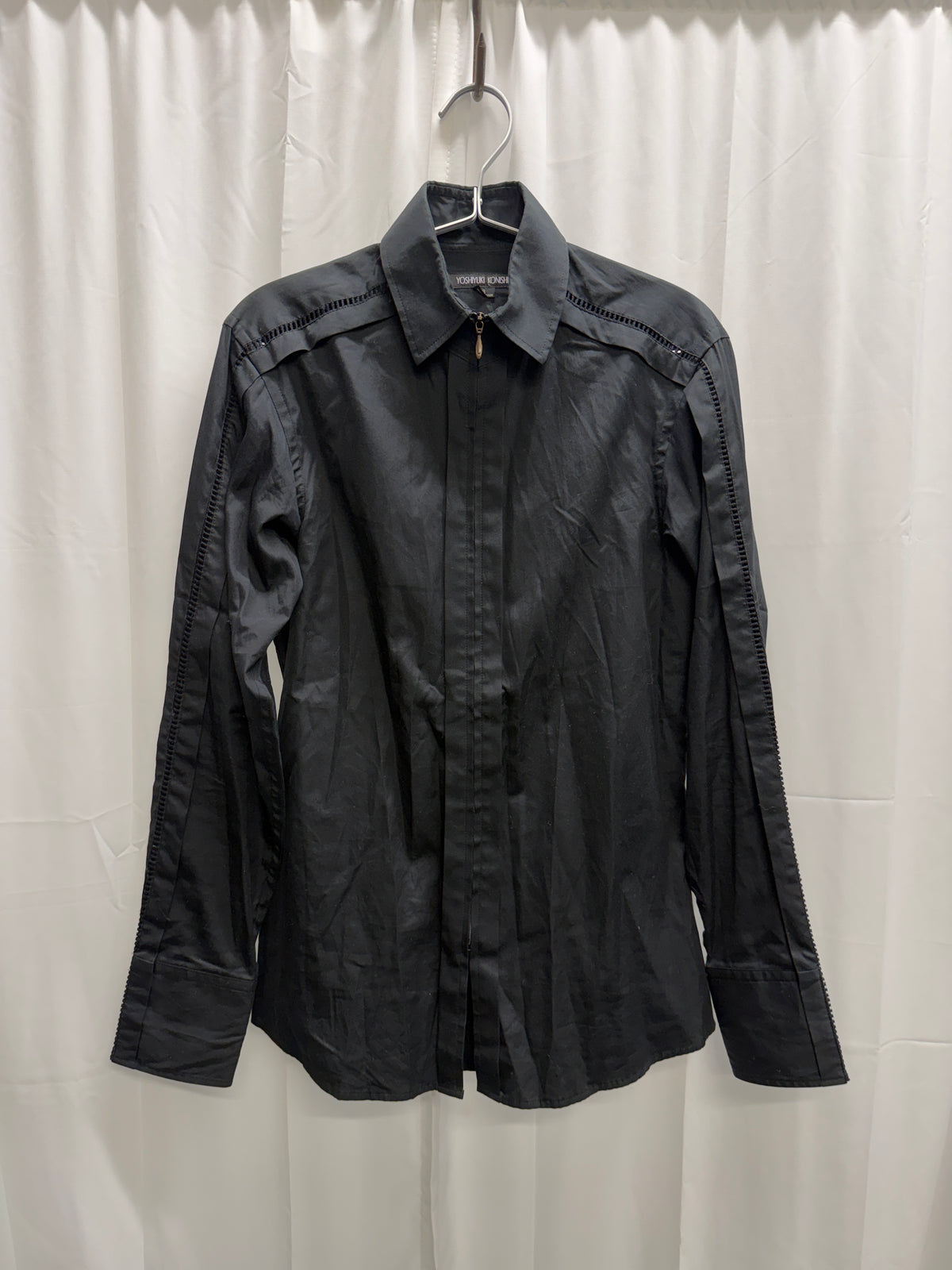 Yoshiyuki Konishi Ladder-Seam Hidden-Placket Zip Shirt (48)