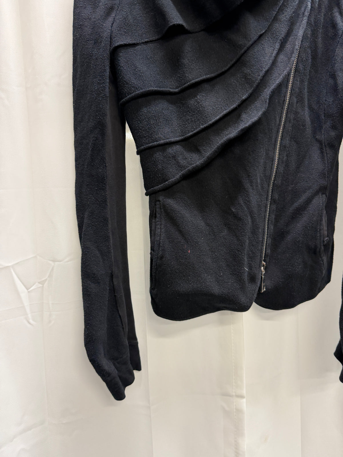 Emporio Armani Twist Cut Asymmetric Zip Jacket