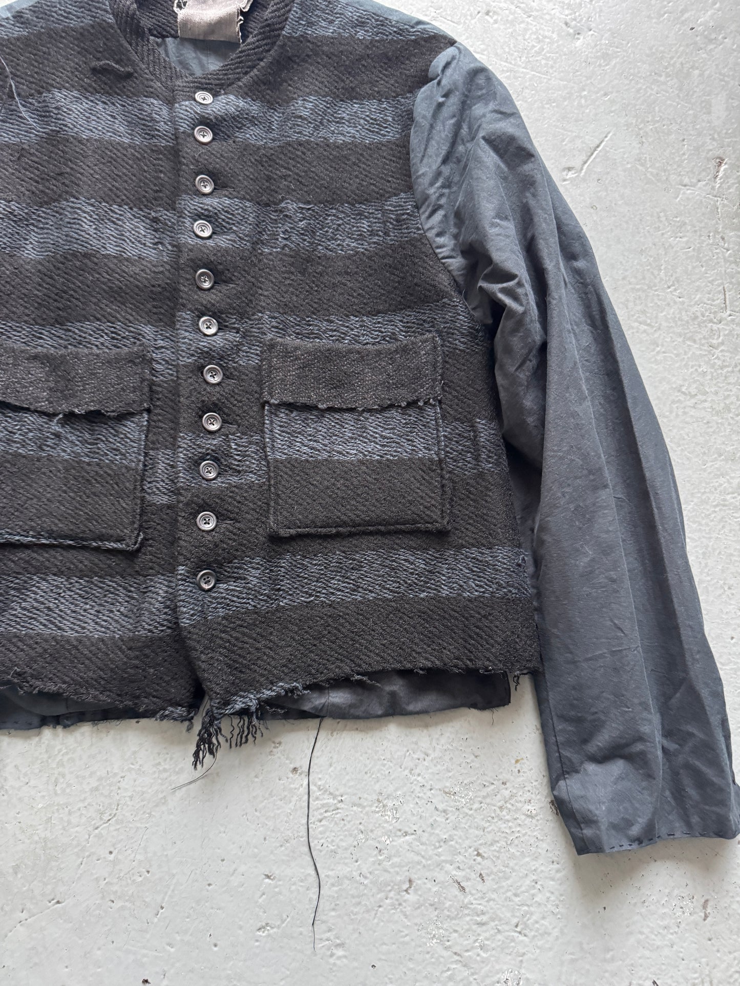 john alexander skelton stripe wool buttoned jacket S
