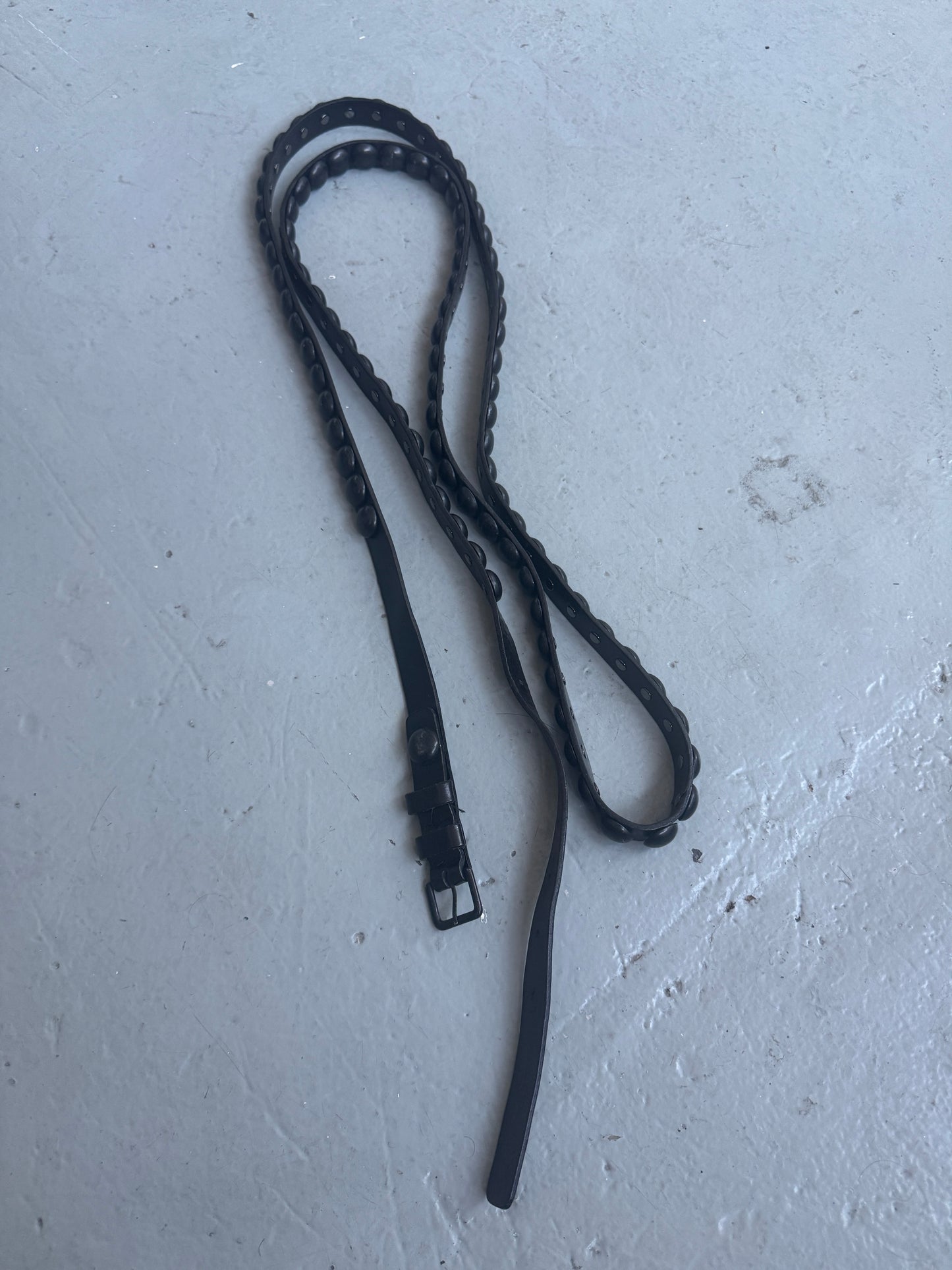 ann demeulemeester double wrap heavy stud belt