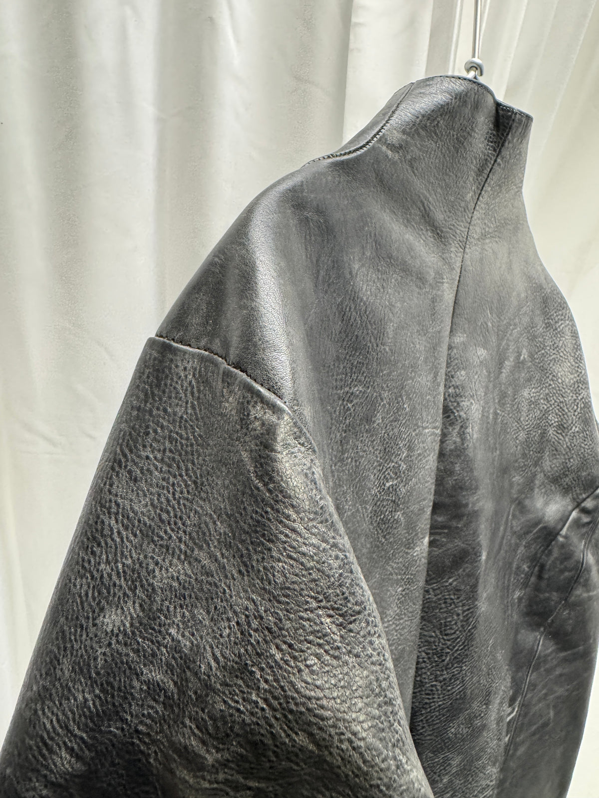 DEVOA AW08 Anatomical Textured Cow Leather Jacket