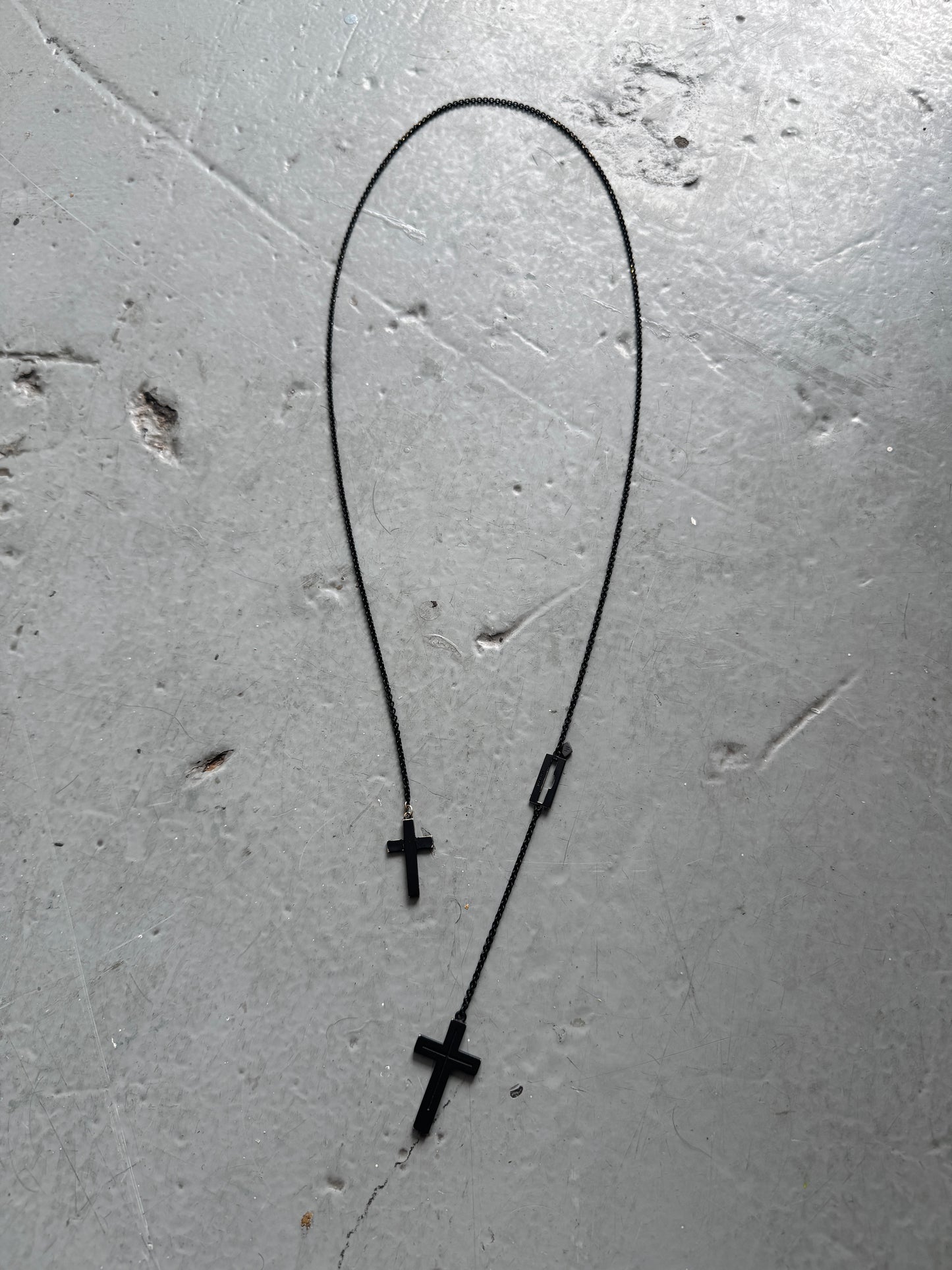 brave heart double cross razor necklace