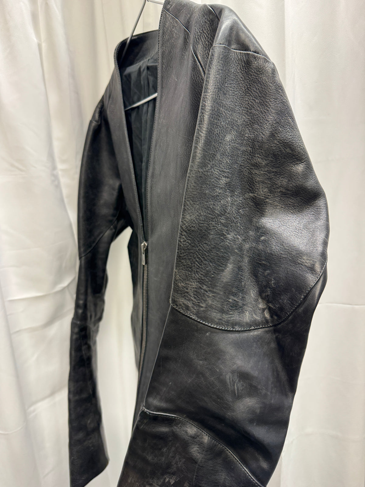 DEVOA AW08 Anatomical Textured Cow Leather Jacket