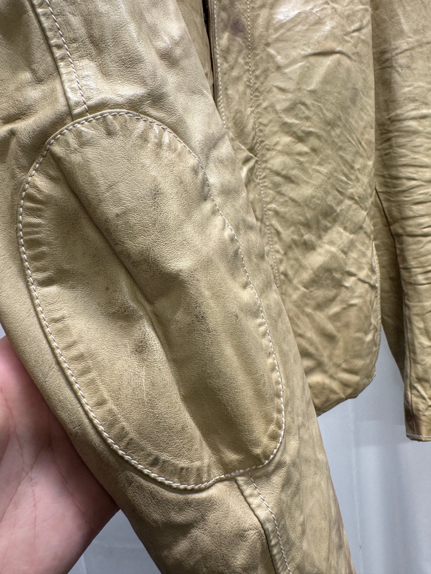 Carol Christian Poell S05 Dispossessed Patch Elbow Leather jacket