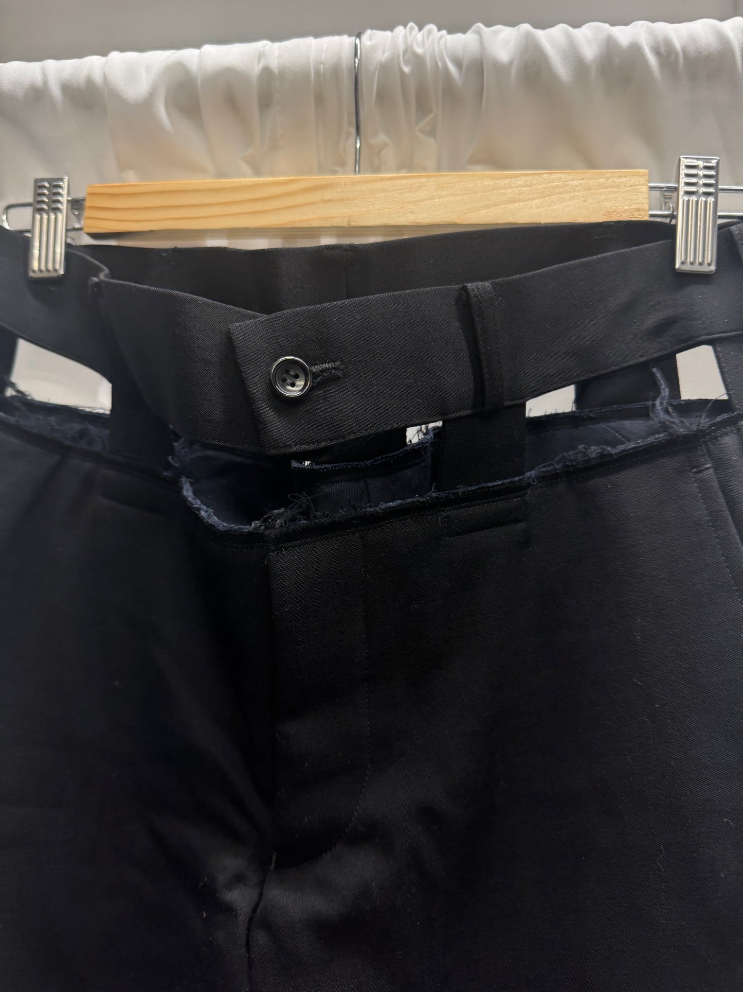 comme des garcons homme plus cage waistband suit trouser