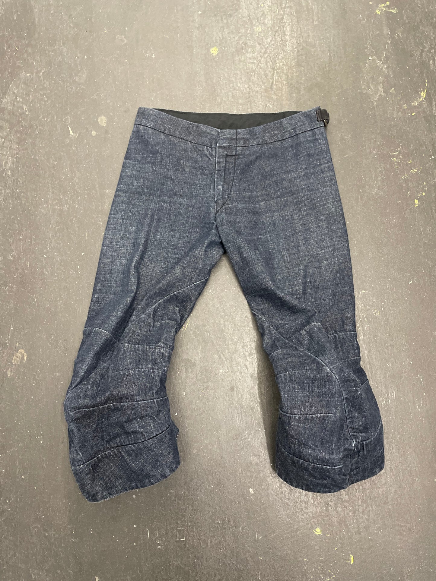 threeasfour structured knee denim capris