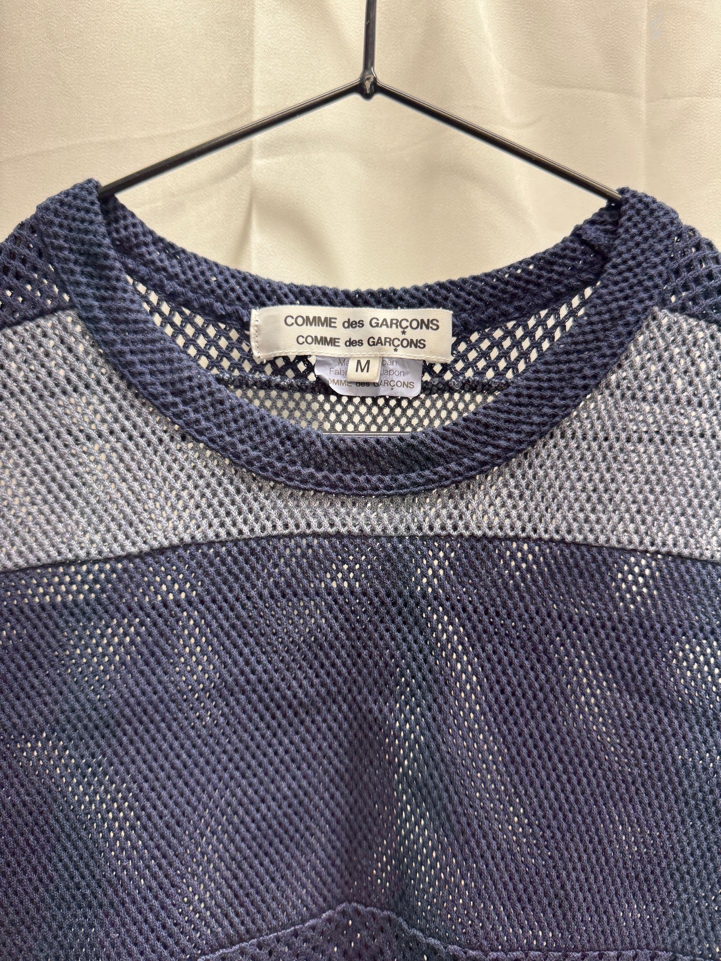comme des garçons comme comme net 3/4 sleeve top