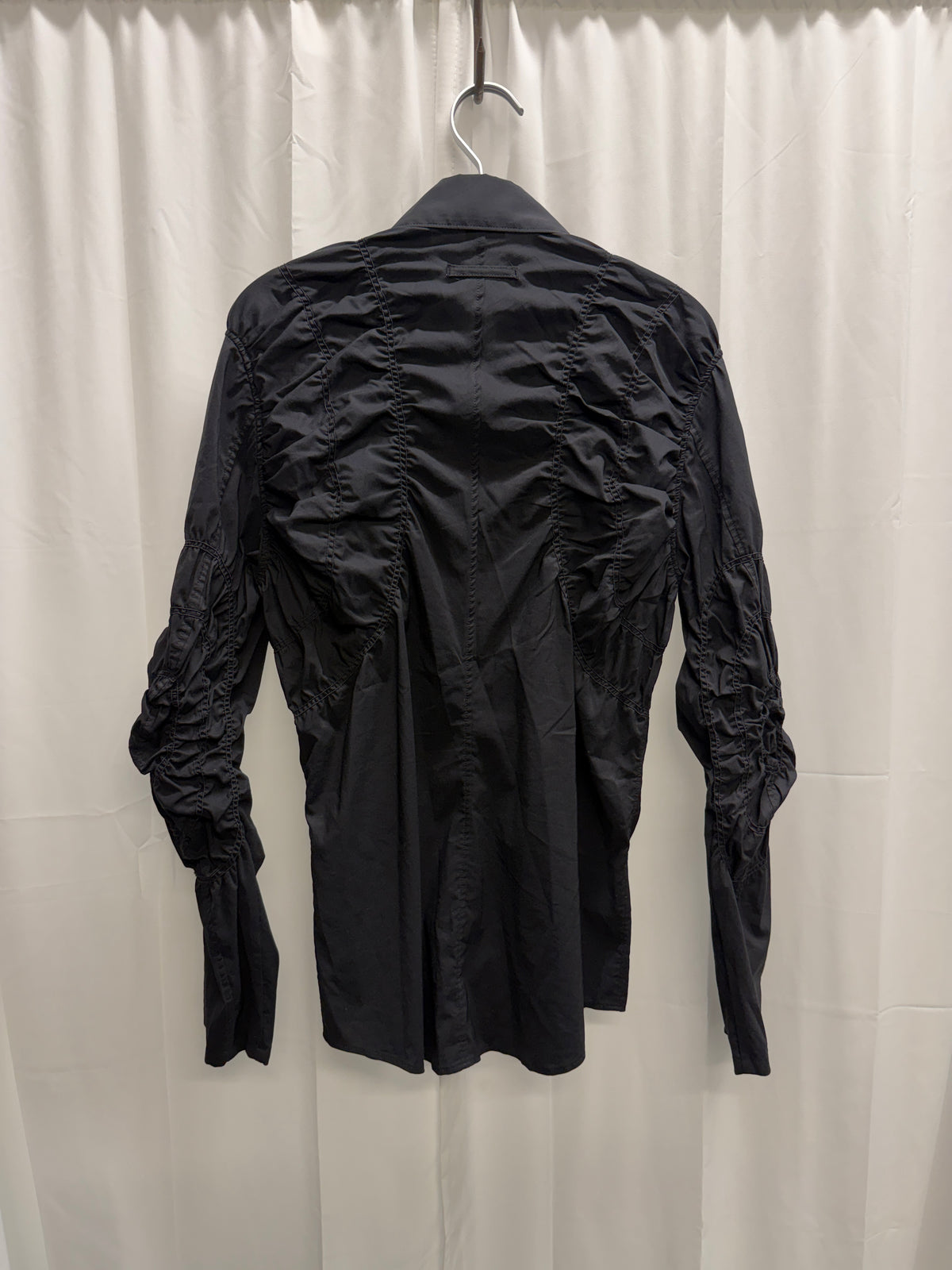 Jean Paul Gaultier Homme Late 90s Stretch Ruched Shirt (48)