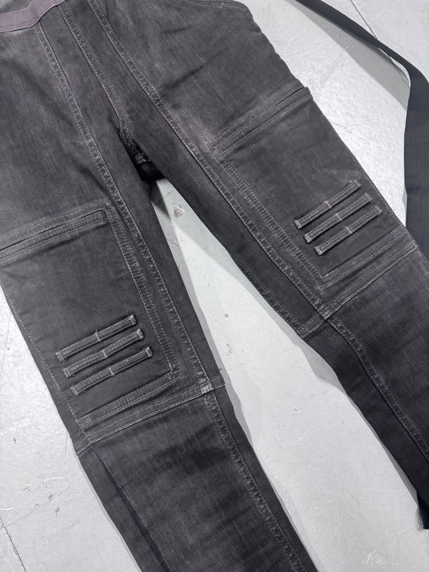 Rick Owens Ribbed Stretch Denim Pants