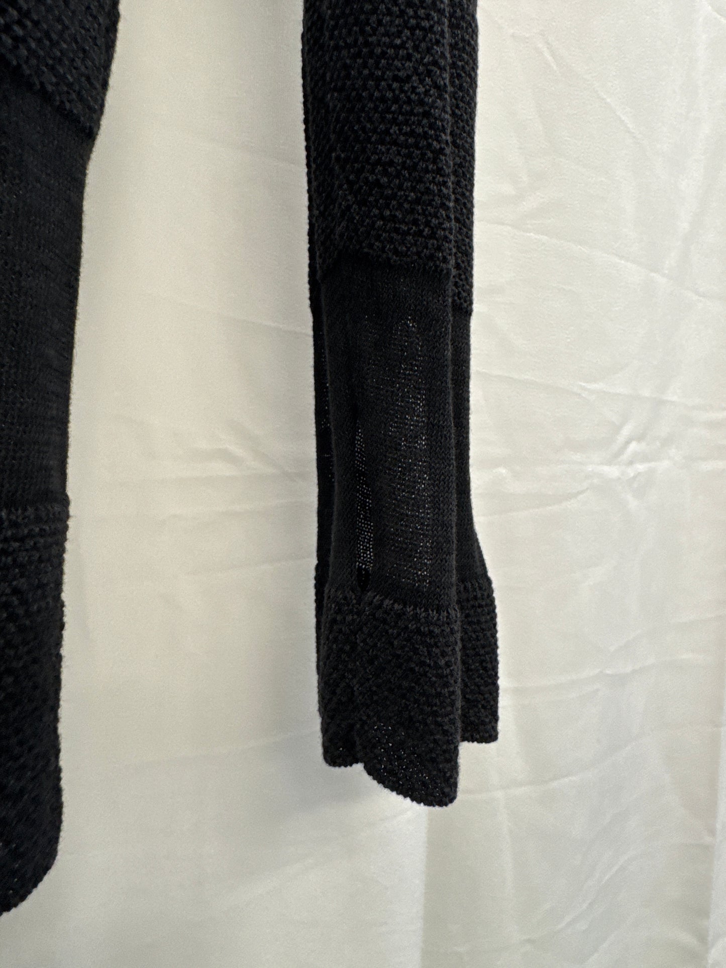 civarize high collar semi sheer stripe hoodie
