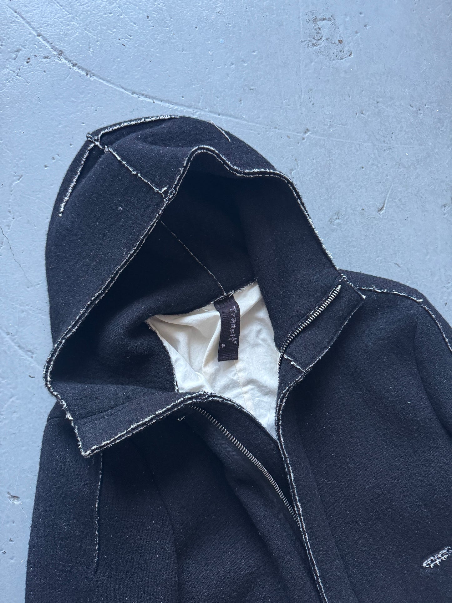transit uomo thick wool hooded jacket