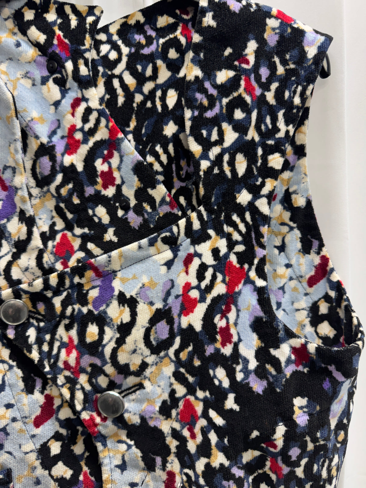 sulvam 19AW Leopard Crazy Pattern Vest / Waistcoat