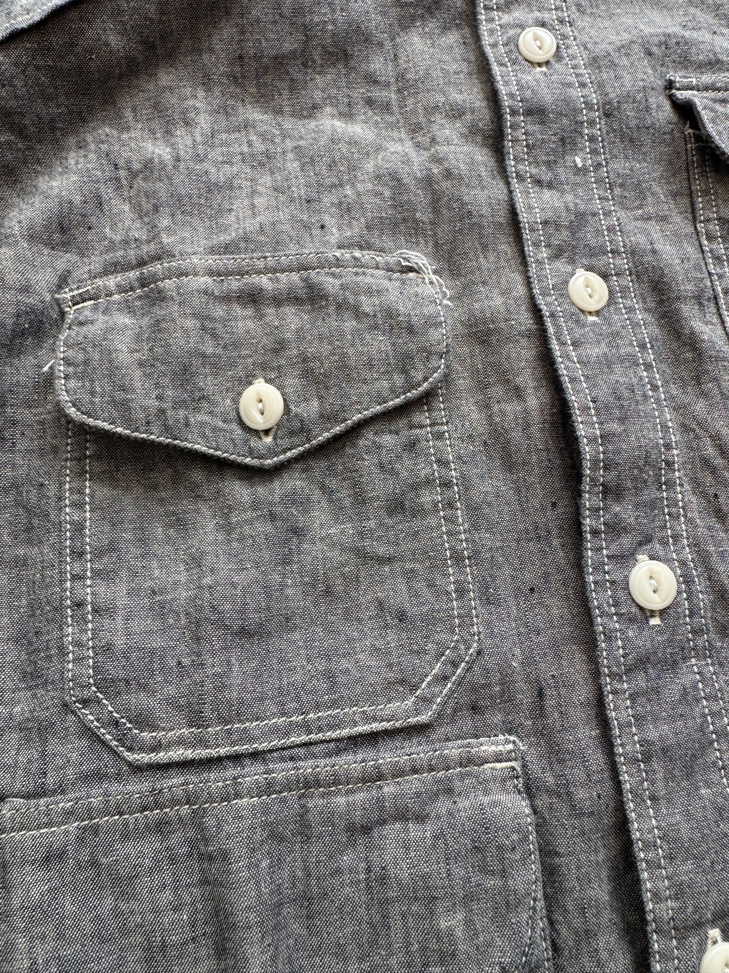 all saints spitalfield wire collar multi pocket shirt
