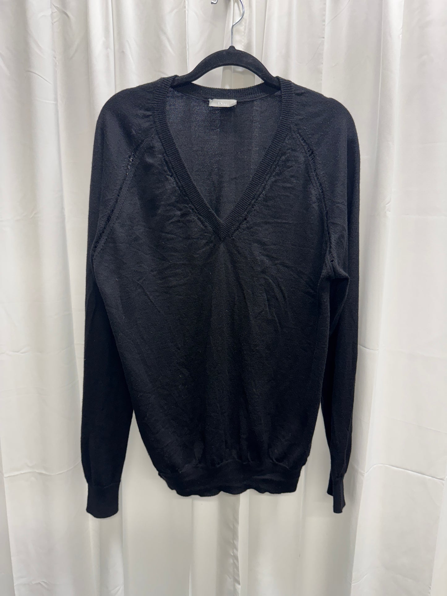 Dior Homme 2009 V Neck Distress Sweater