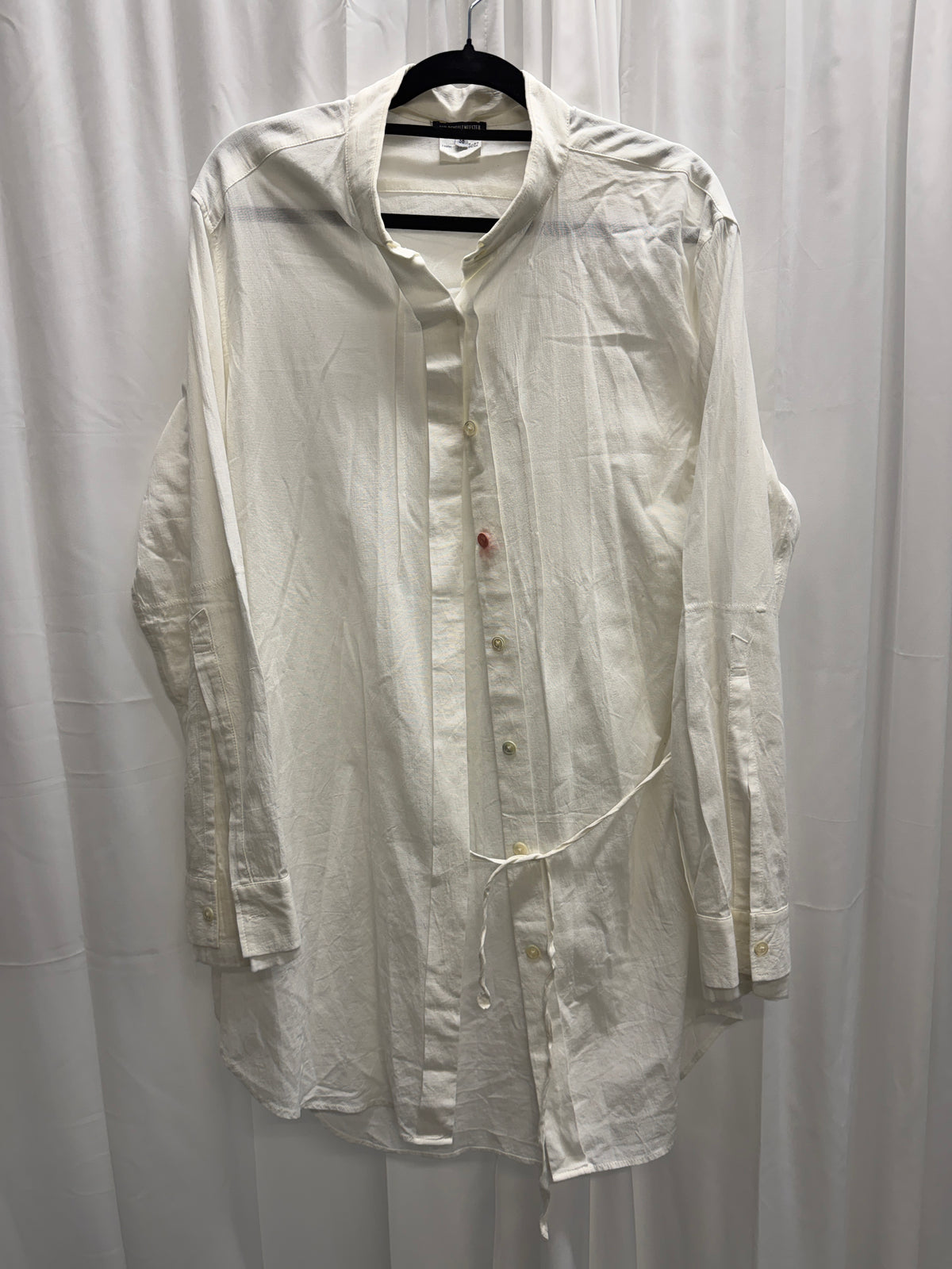 Ann Demeulemeester Sample Double-Layer Sleeve Asymmetric Shirt (M)
