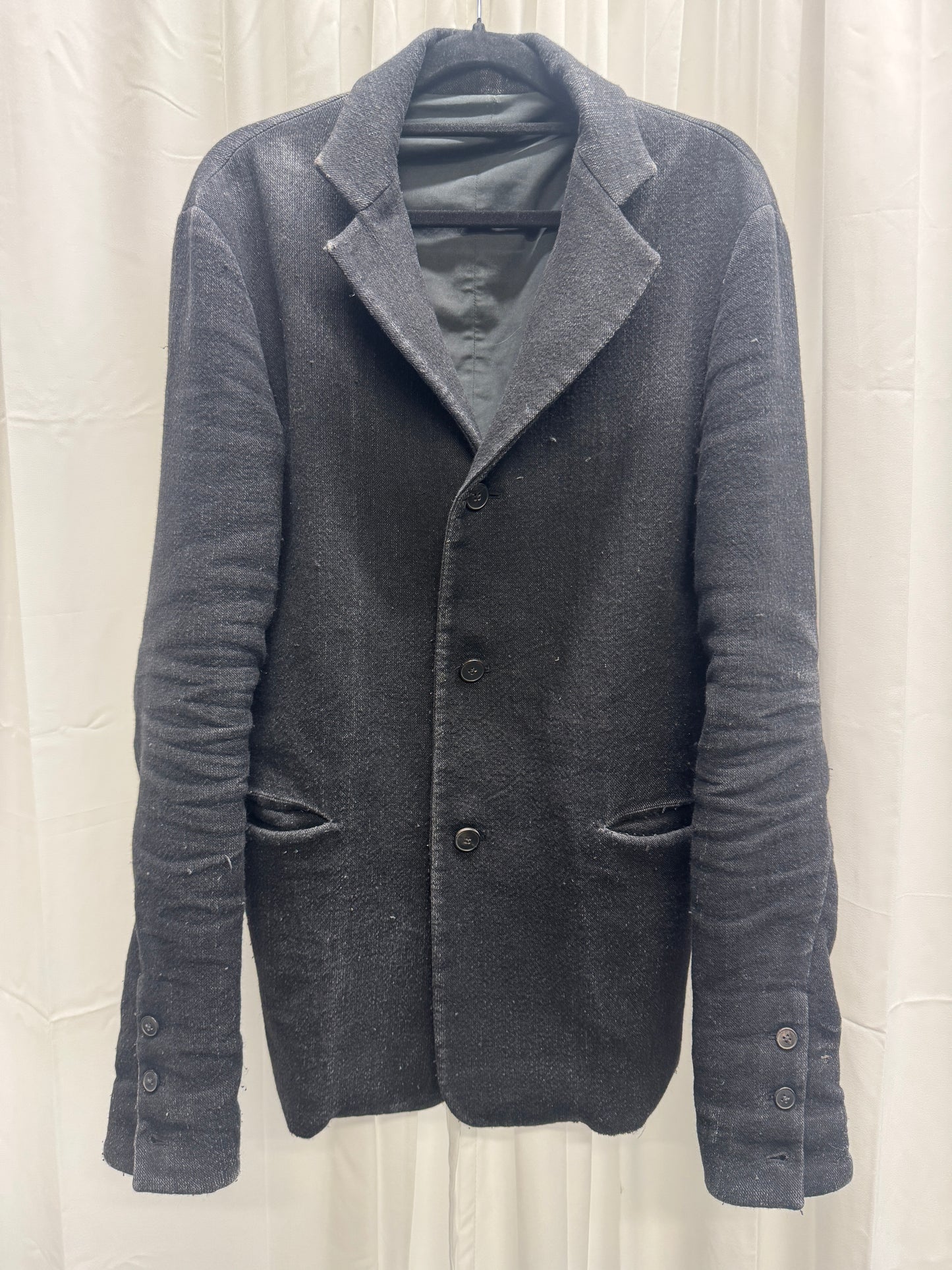 m.a+ woven wool anatomical tailored blazer jacket