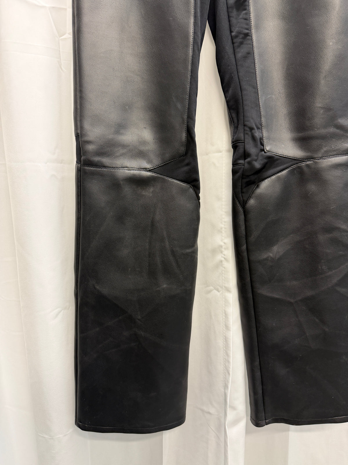 Michiko Koshino Leather & Scuba Panel Trousers
