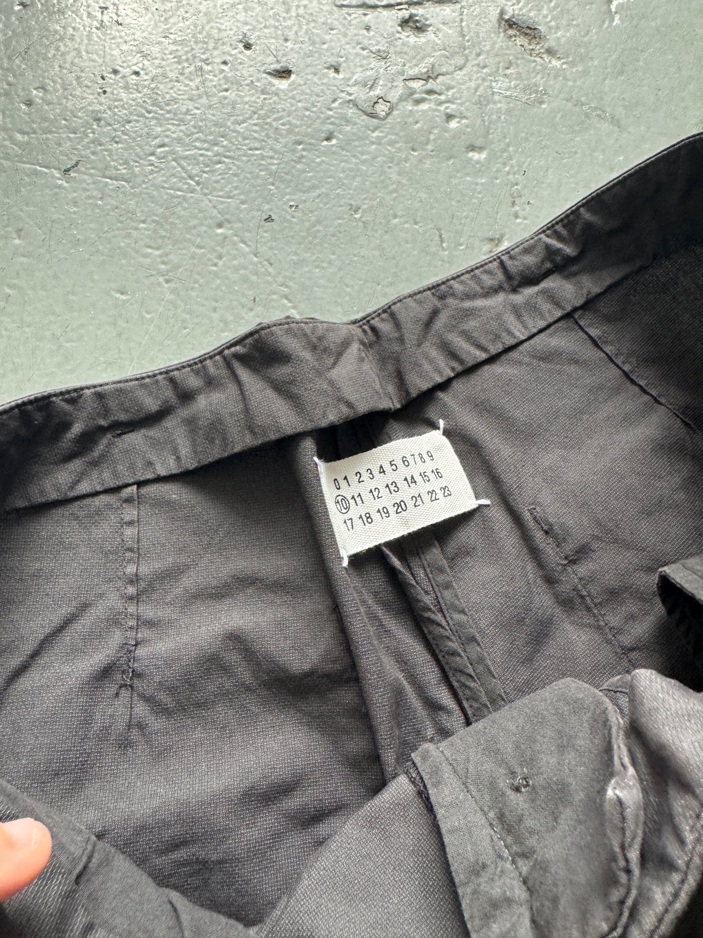 martin margiela no waistband canvas trouser