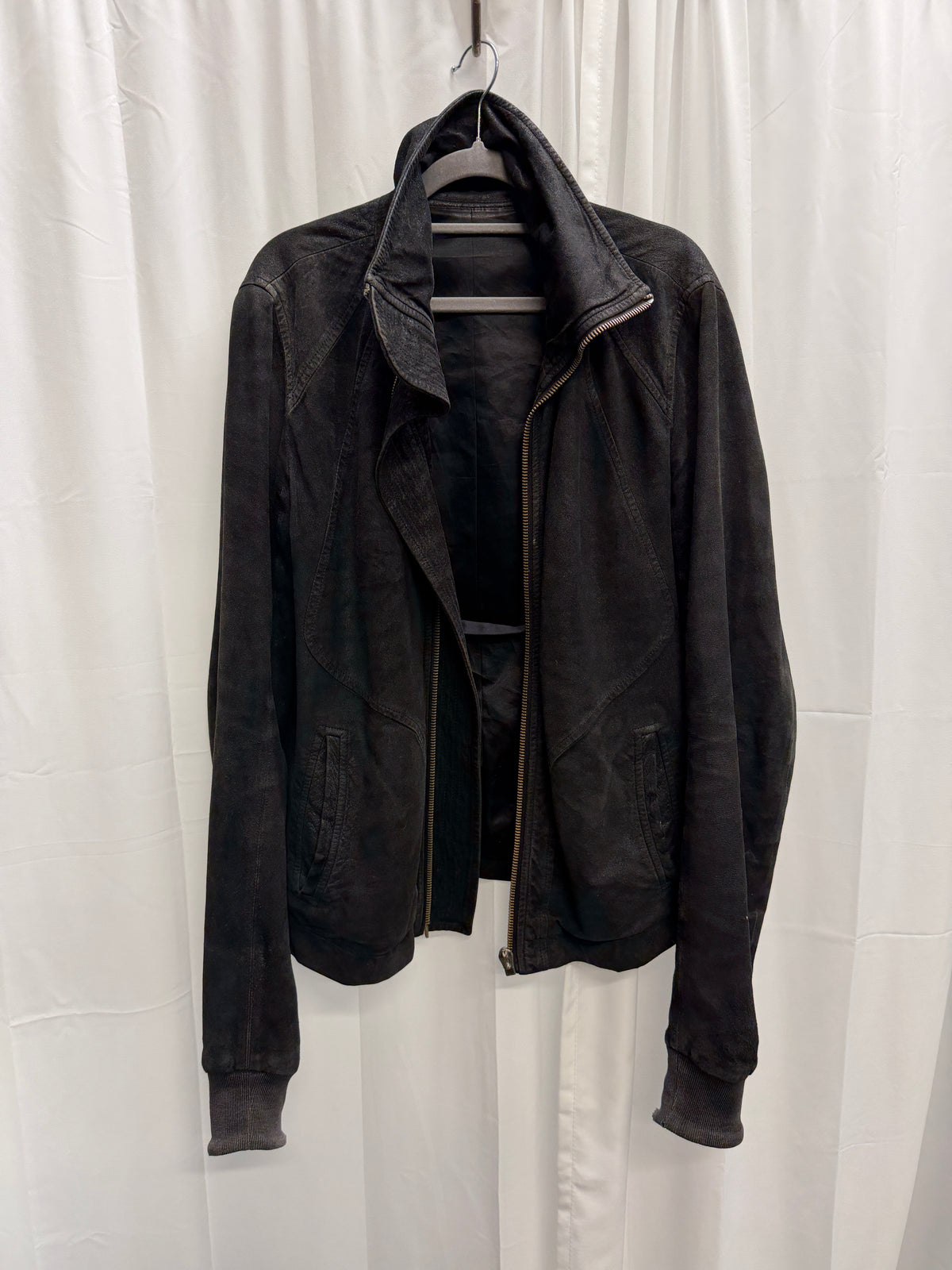 Rick Owens 2014 Blistered Lambskin Intarsia Jacket (M)