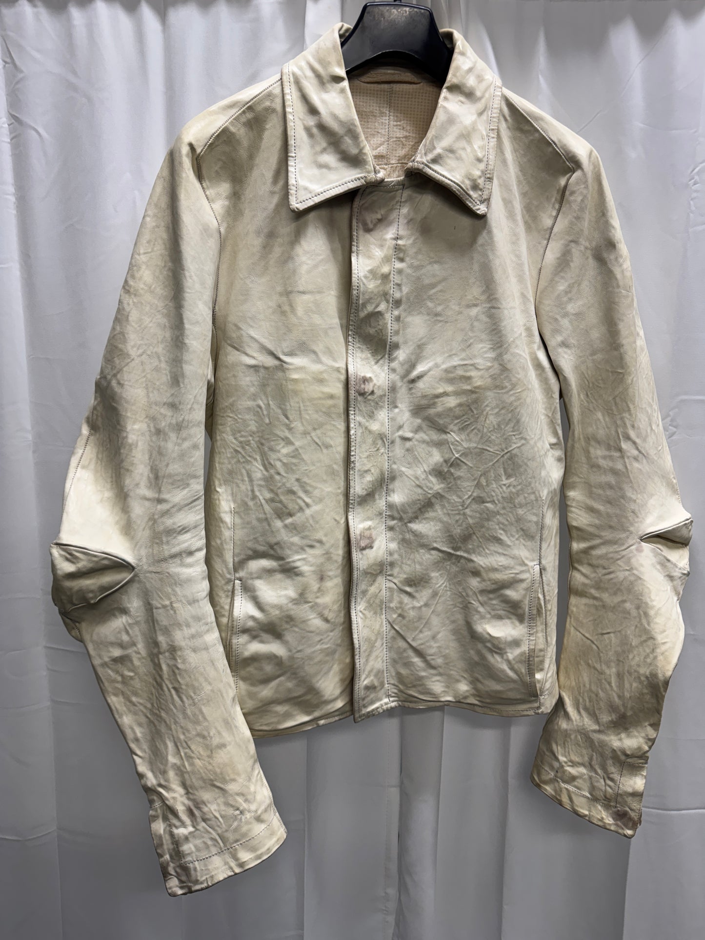carol christian poell aw05 dispossessed white kangaroo scar stitch jacket