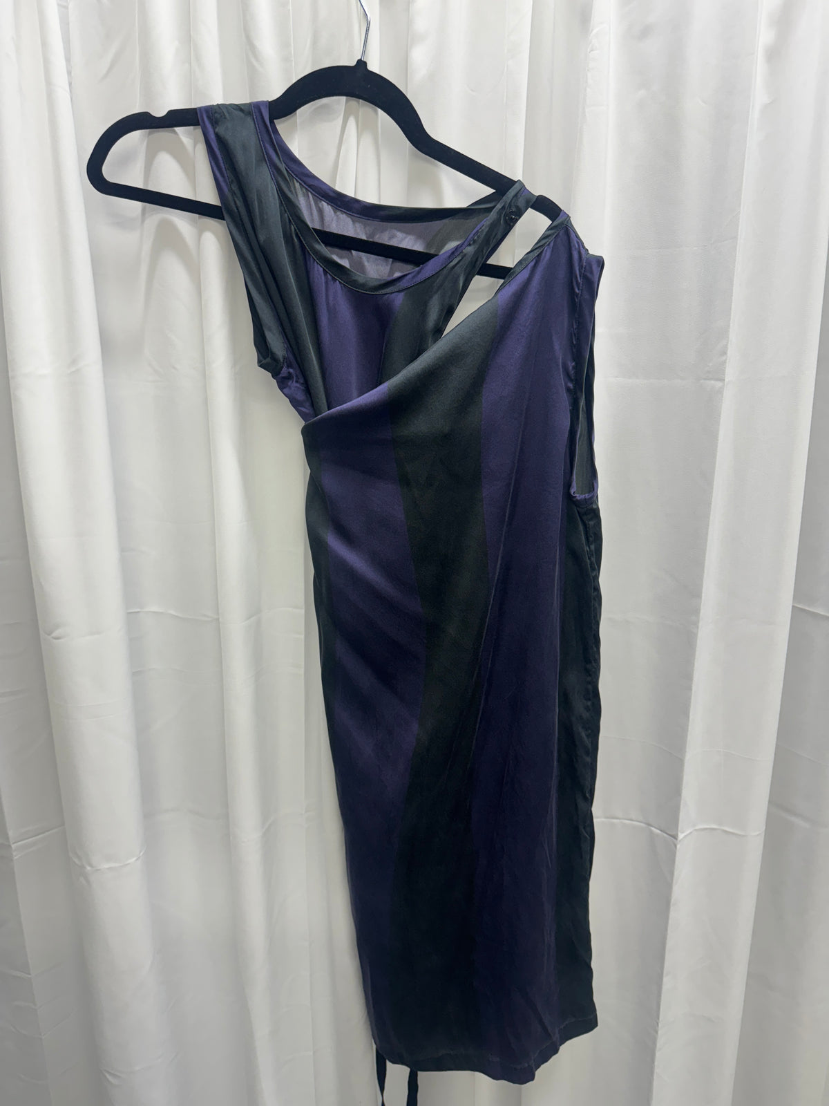 ann demeulemeester triple layered adjustable drape silk dress