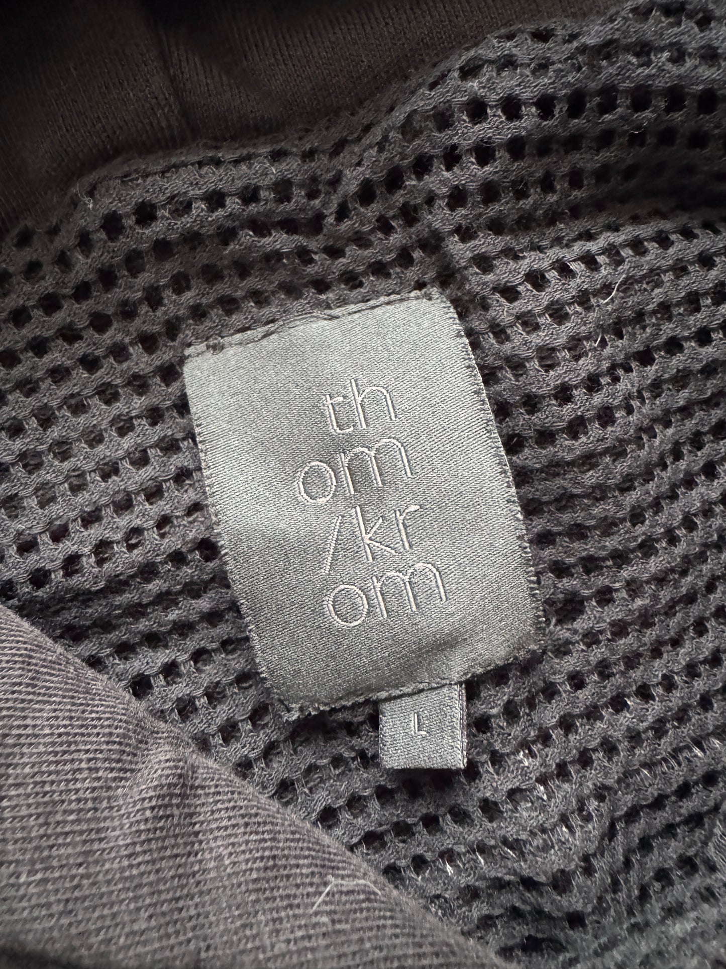 thom krom overlock layered short sleeve hoodie