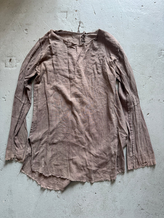 olubiyi thomas eggplant overdye linen longsleeve sample