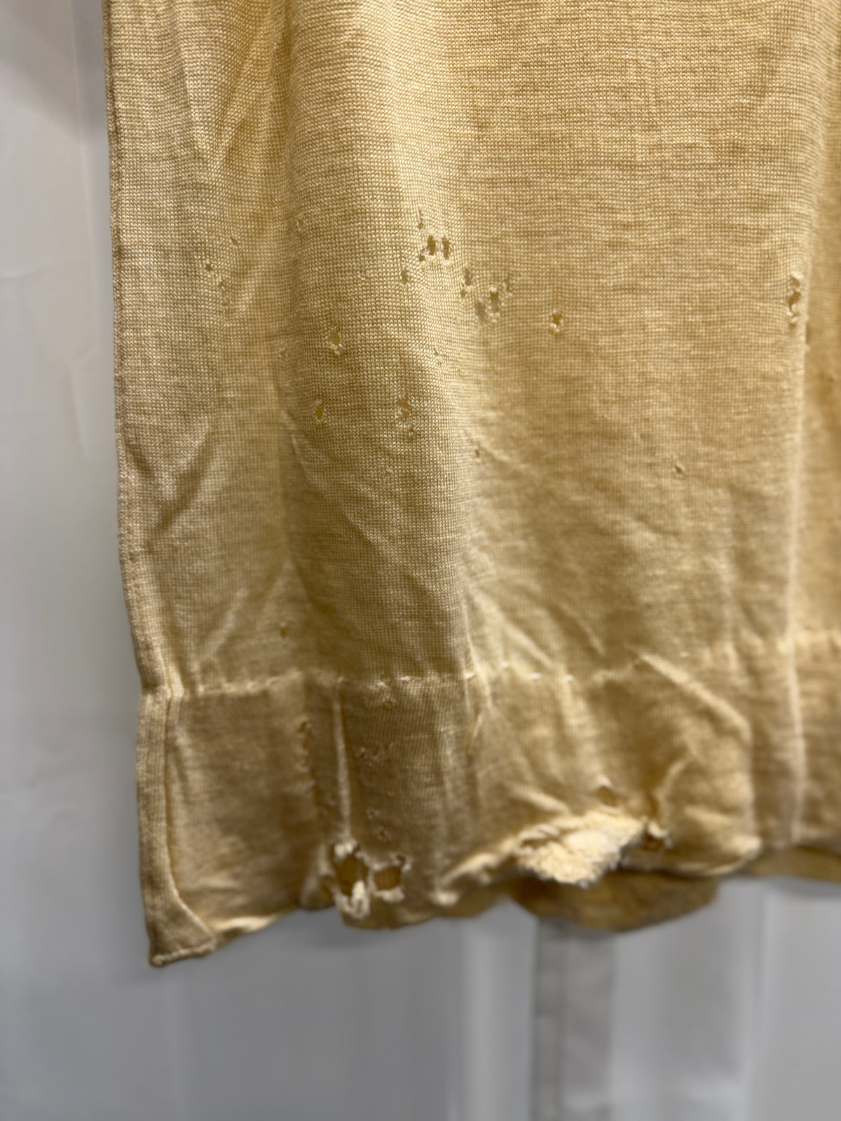 WW1 Era Lambswool Torn Henley Top (S/M)