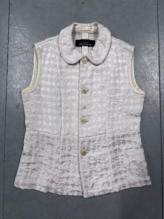 Comme Des Garçons Tricot Pearl Houndstooth Vest