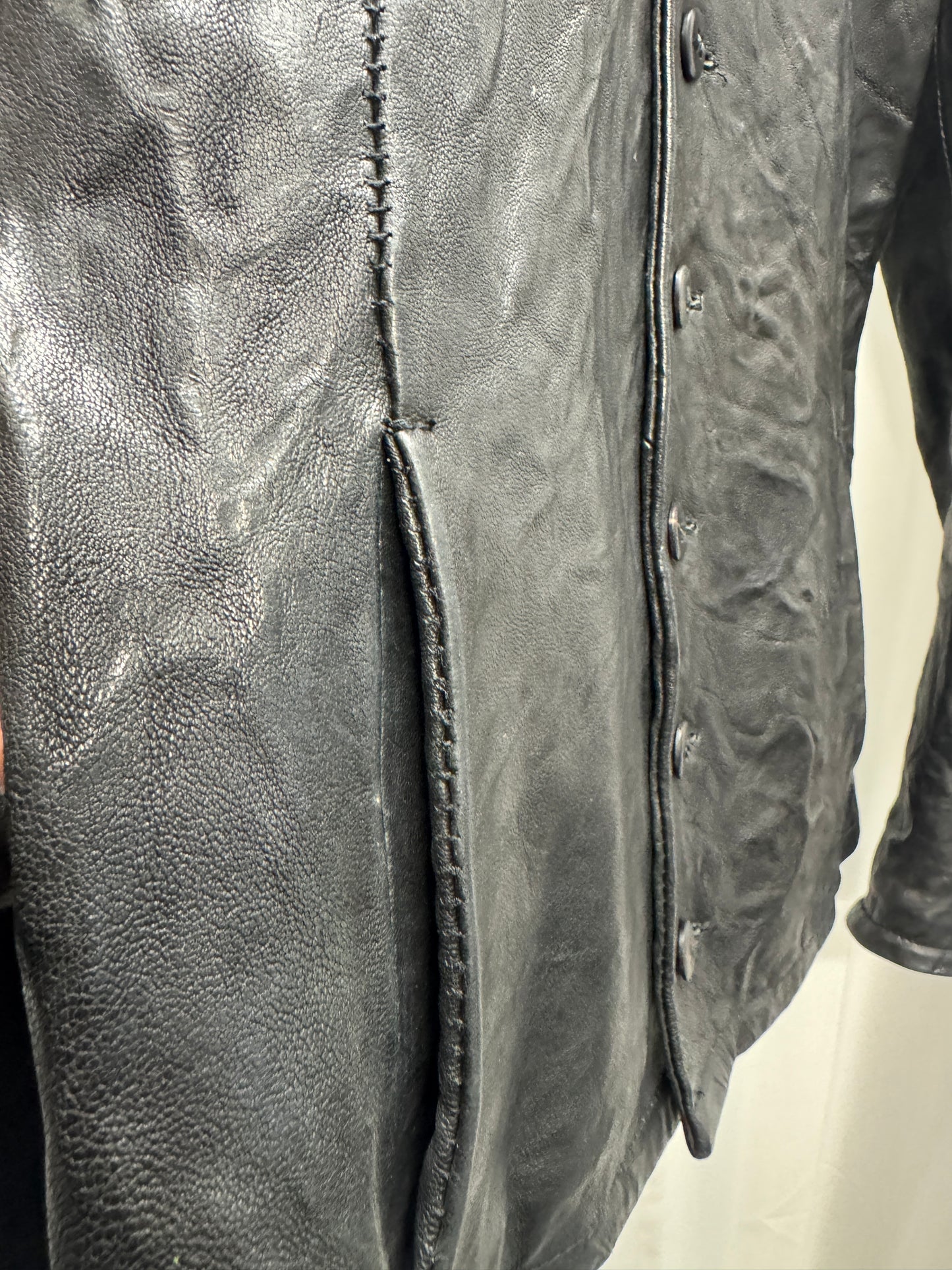 Poeme Bohemien AW12 Leather Victorian Buttoned Jacket