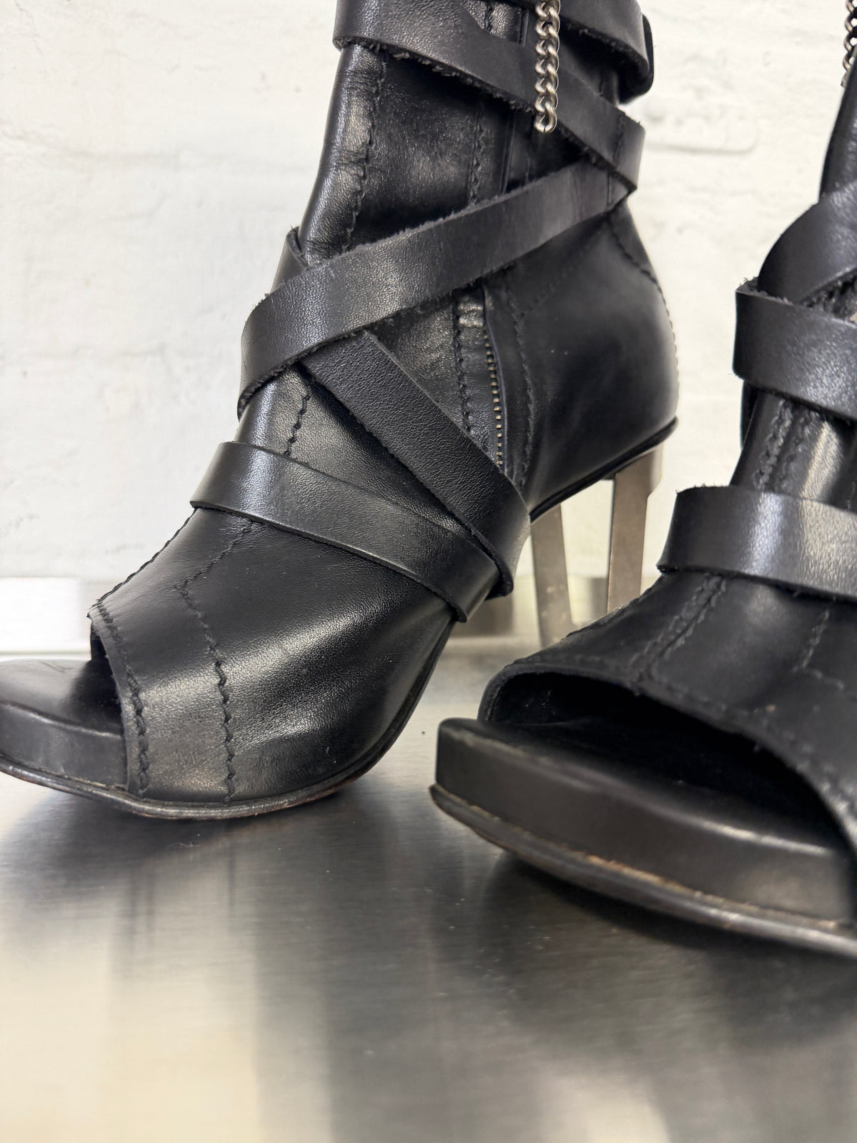 Dirk Bikkembergs SS98 Metal Heel Leather Boots 39