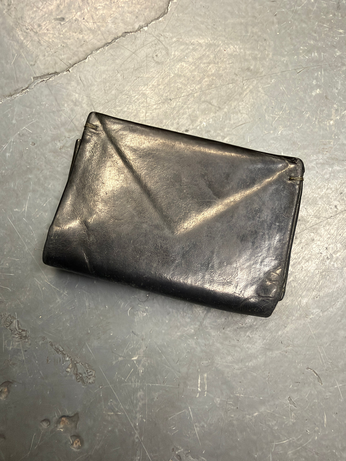 m.a+ cow leather envelope one piece bifold wallet