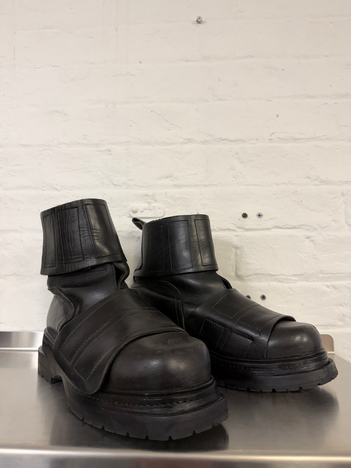 Dirk Bikkembergs AW96 Velcro Strap Moto Boots (42)