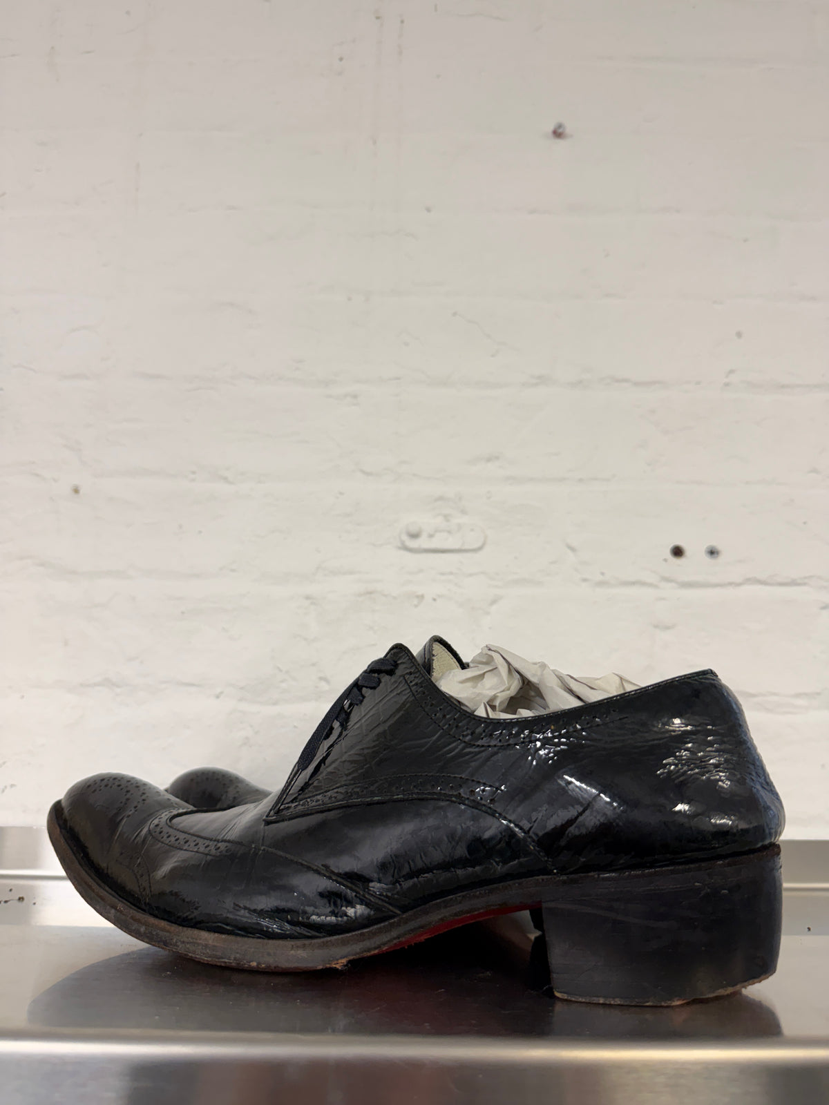 Hiromu Takahara Crocodile-Effect Derby Shoes