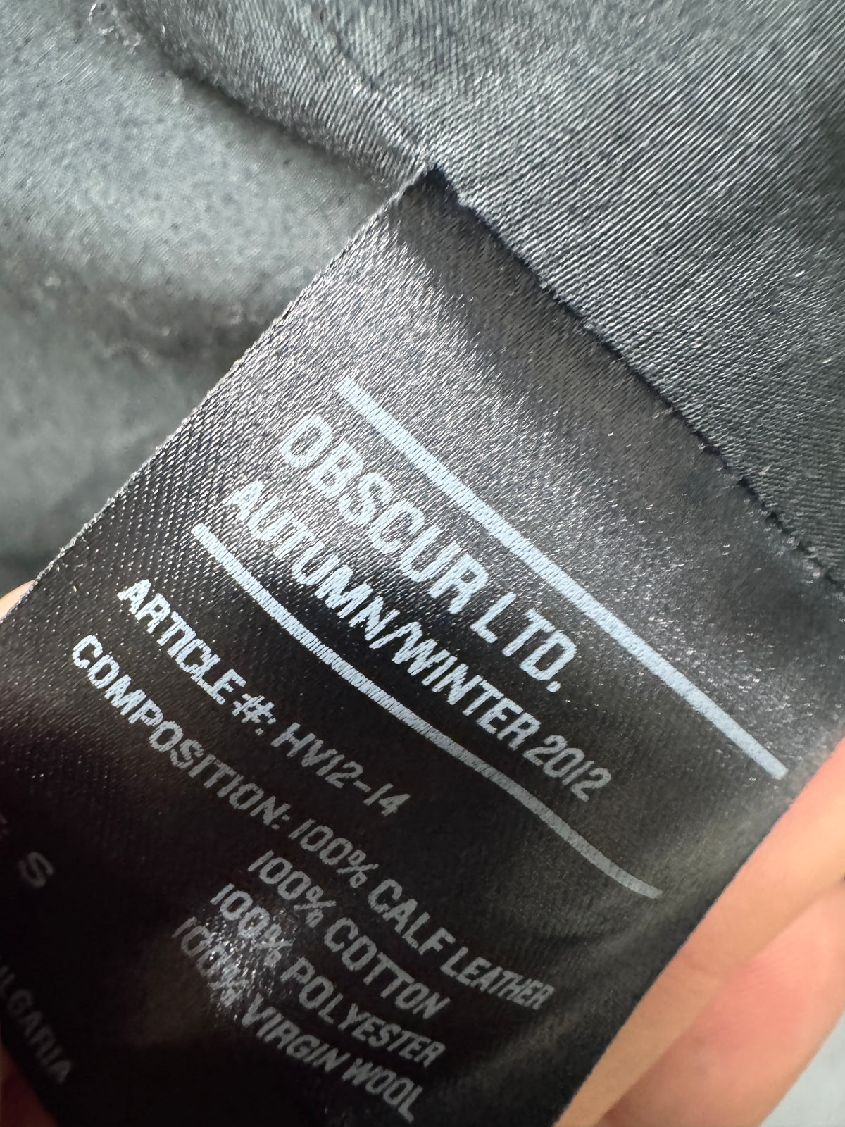 Obscur AW12 Sculpted Leather Point Jacket