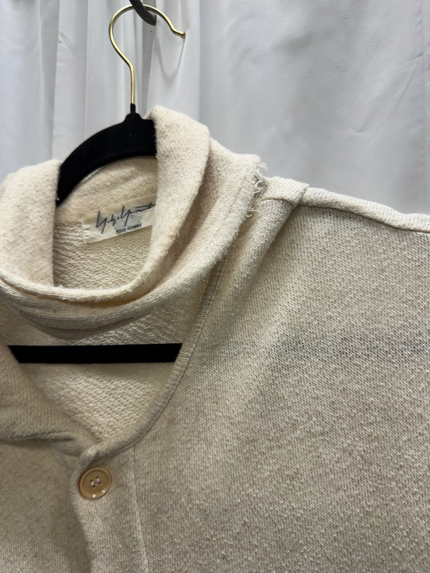 Yohji Yamamoto Pour Homme AW11 Attached Scarf Knit Shirt