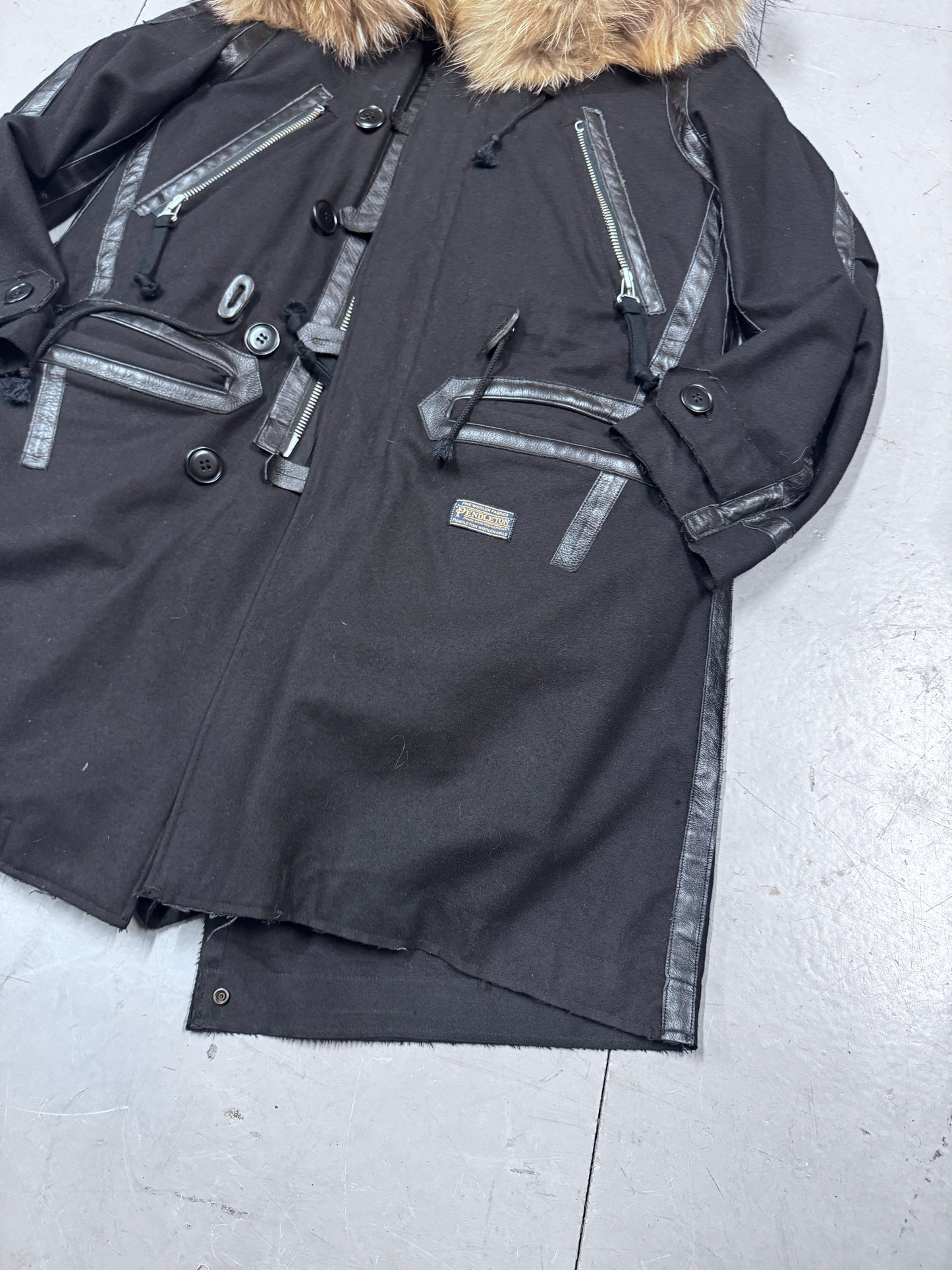 John Undercover Pendleton Raccoon Fur Parka