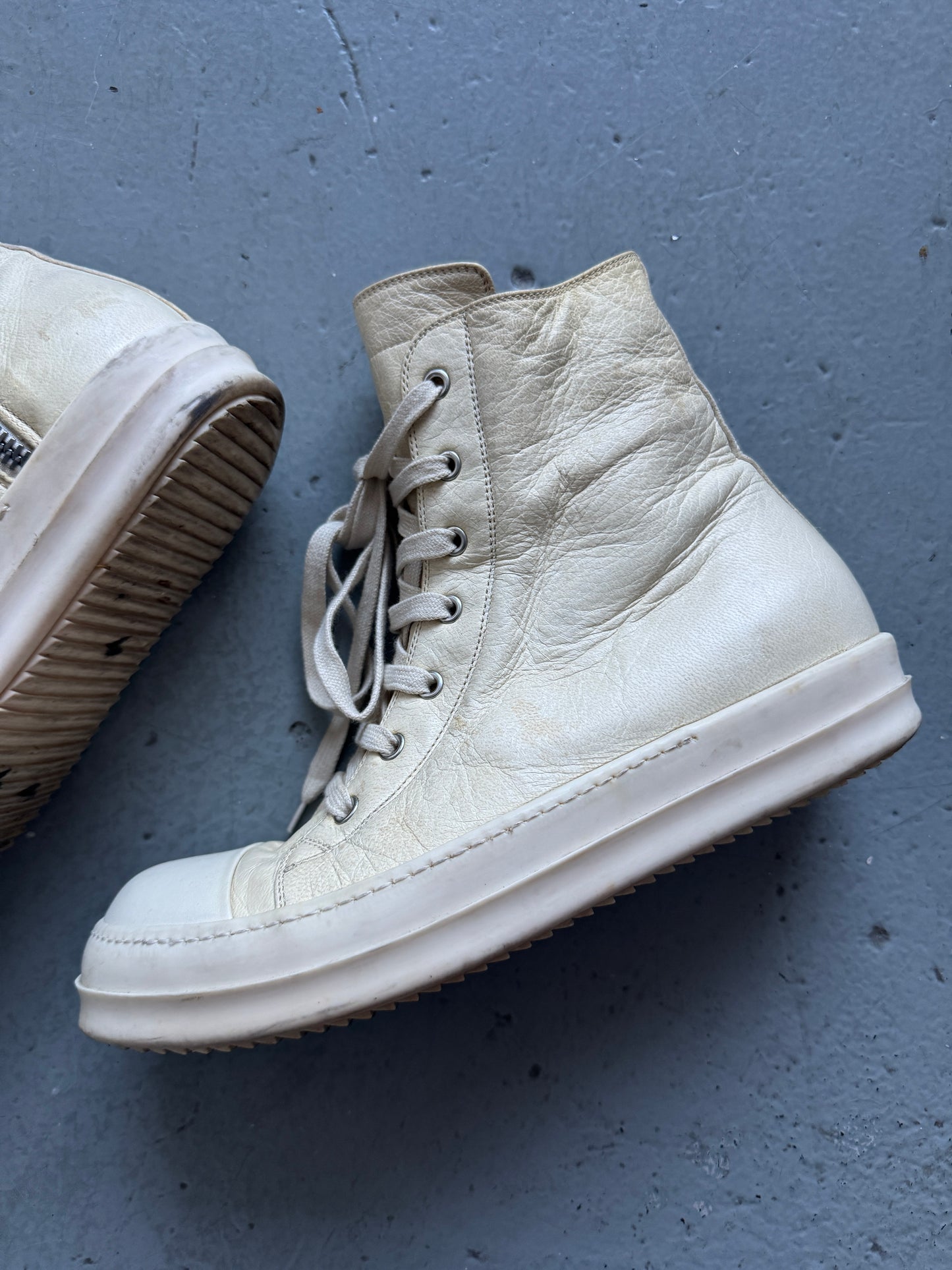 rick owens early deer leather ramones 42