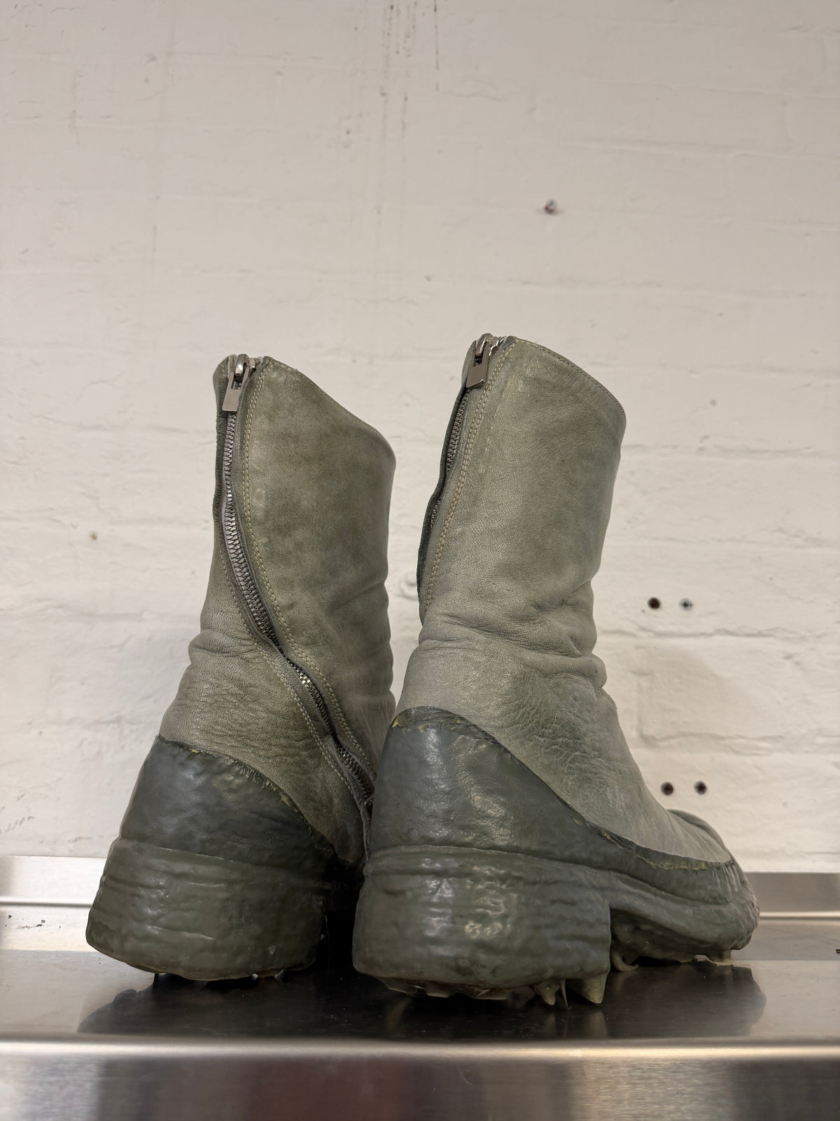 Carol Christian Poell Dripped Kangaroo Leather Tornado Boots (43)