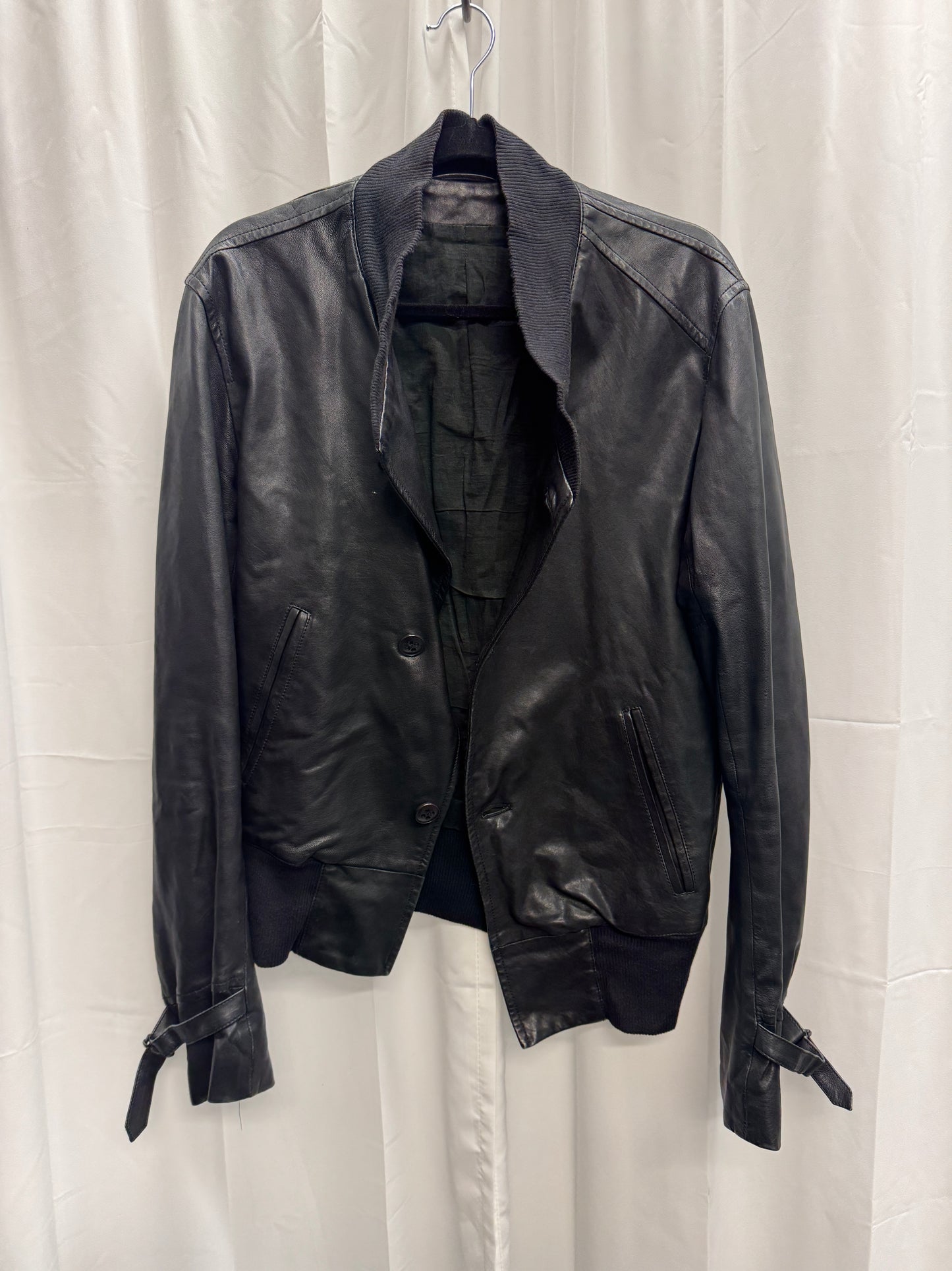 Ann Demeulemeester SS07 Runway Asymmetric Leather Bomber