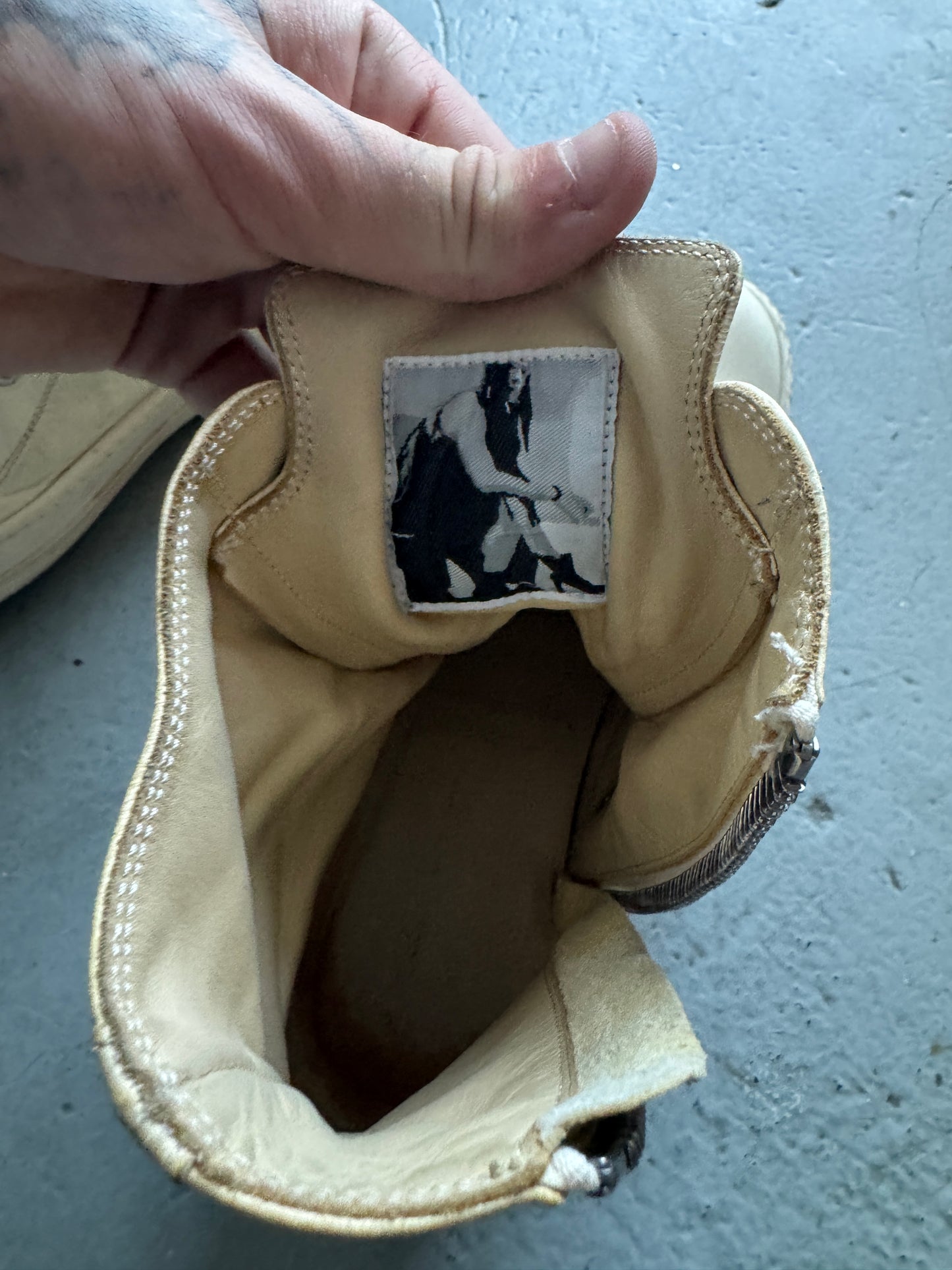 rick owens early deer leather ramones 42