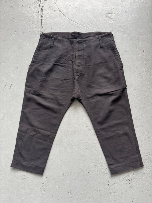 sandro marzo cotton / paper blend crop trouser