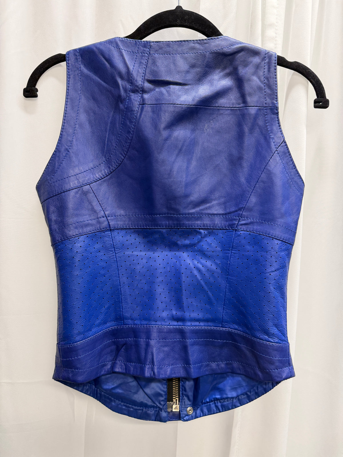Dirk Bikkembergs 1990s Perforated Leather Moto Vest (S)