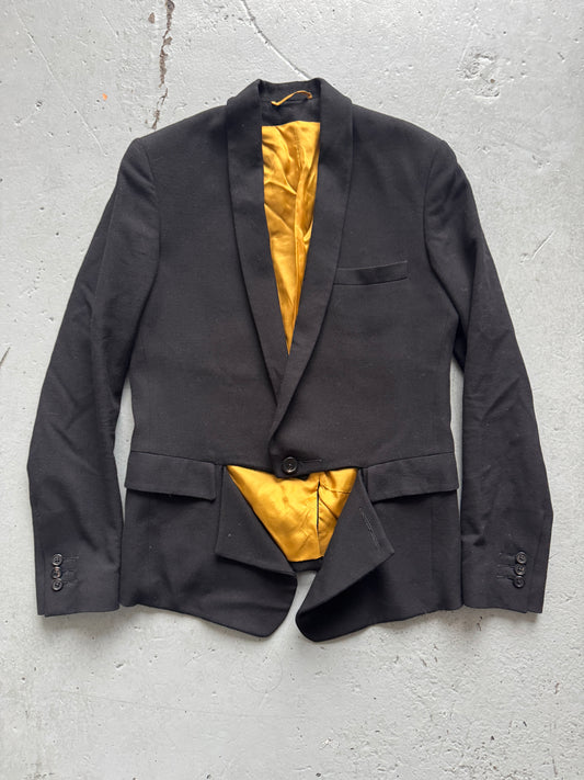 ann demeulemeester cut out tuxedo lapel blazer S