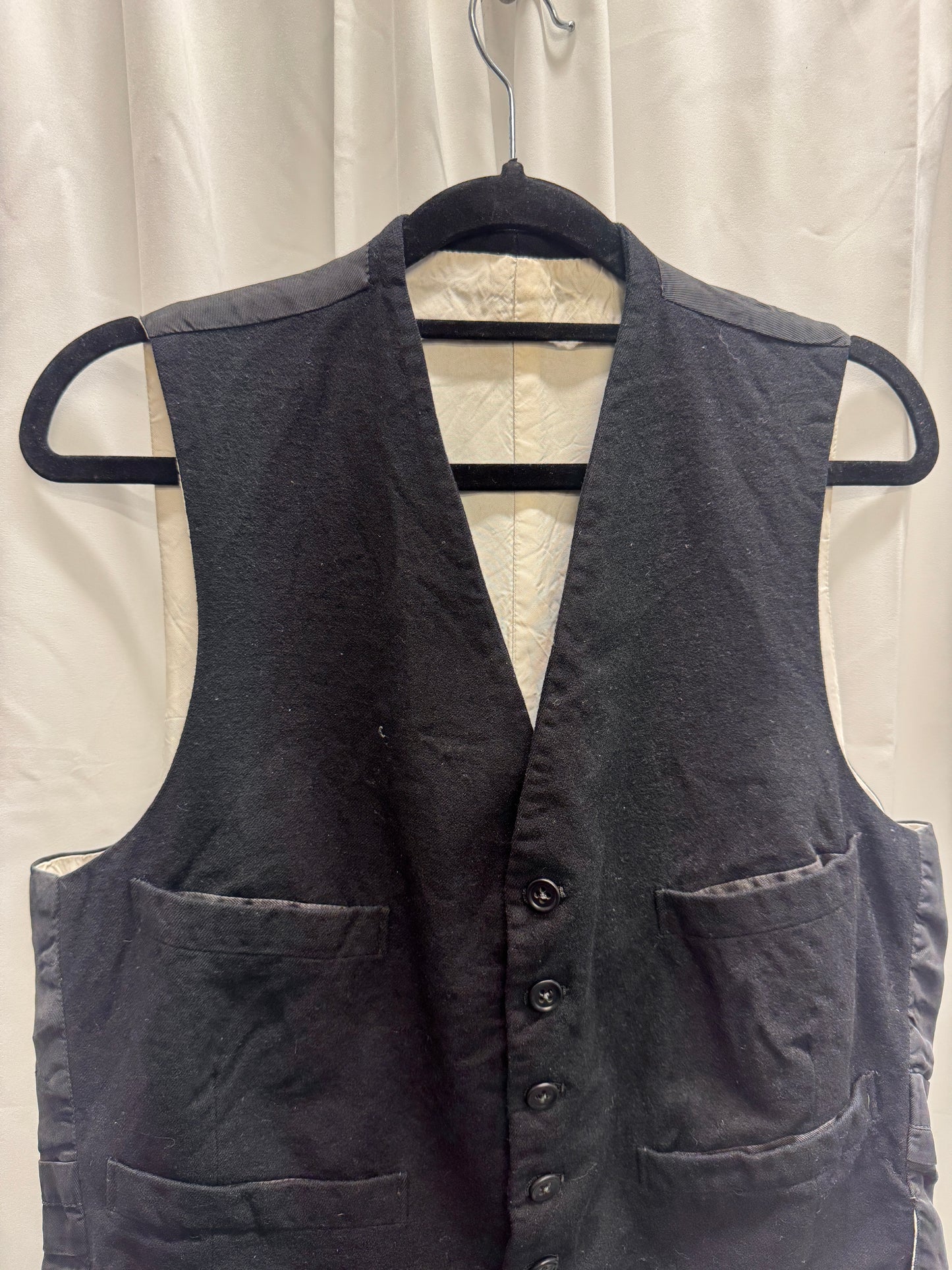 Antique wool waistcoat, c. 1890–1910