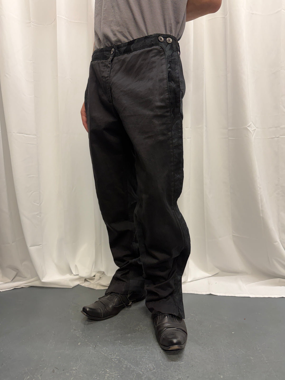 dries van noten side zip sailor trouser